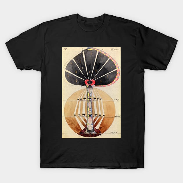 High Resolution Hilma af Klint The Tree Of Knowledge No 3 Series W 1915 T-Shirt by tiokvadrat